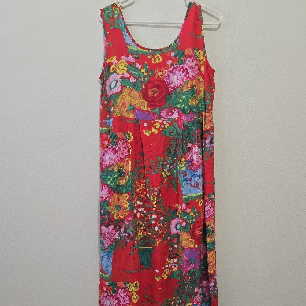 Jams World‎ Red Floral Maxi Dress S